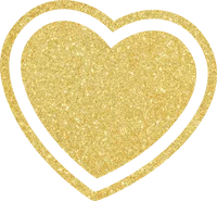 corazon dorado glitter